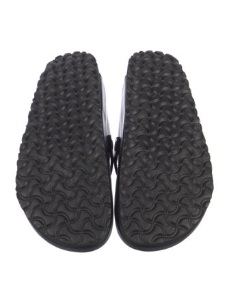 Manolo Blahnik x Birkenstock Leather Crystal Embellishments Mules