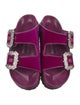 Manolo Blahnik x Birkenstock Velvet Crystal Embellishments Slides