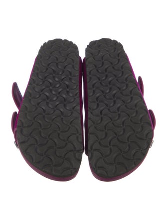 Manolo Blahnik x Birkenstock Velvet Crystal Embellishments Slides