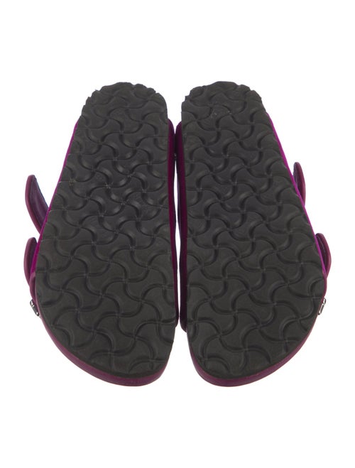 Manolo Blahnik x Birkenstock Velvet Crystal Embellishments Slides