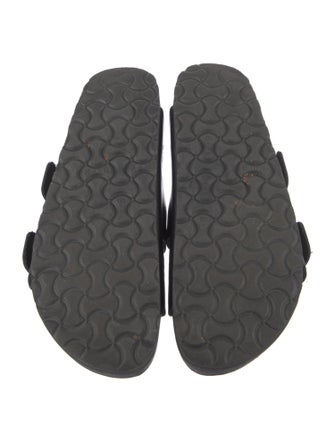 Manolo Blahnik x Birkenstock Leather Crystal Embellishments Slides