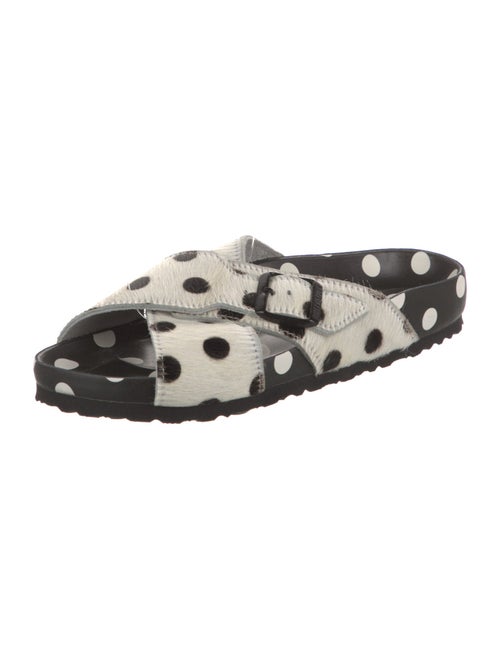Manolo Blahnik x Birkenstock Ponyhair Polka Dot Print Slides