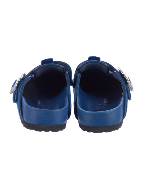 Manolo Blahnik x Birkenstock Velvet Crystal Embellishments Mules
