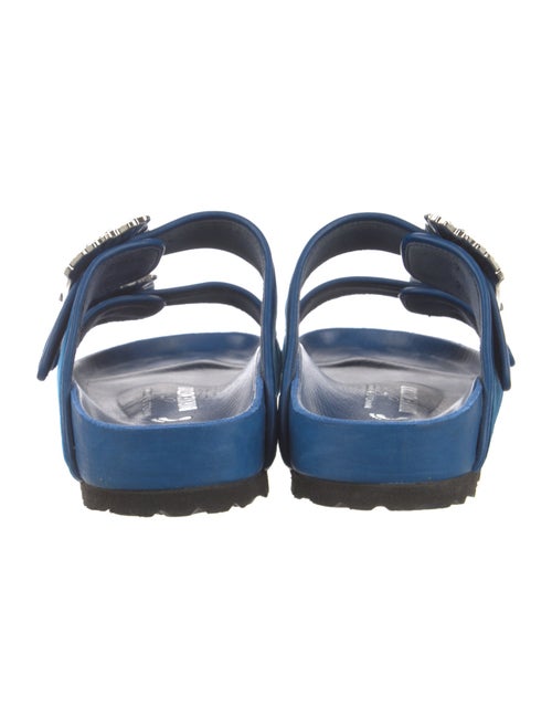 Manolo Blahnik x Birkenstock Velvet Crystal Embellishments Slides