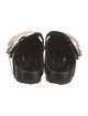 Manolo Blahnik x Birkenstock Leather Crystal Embellishments Mules