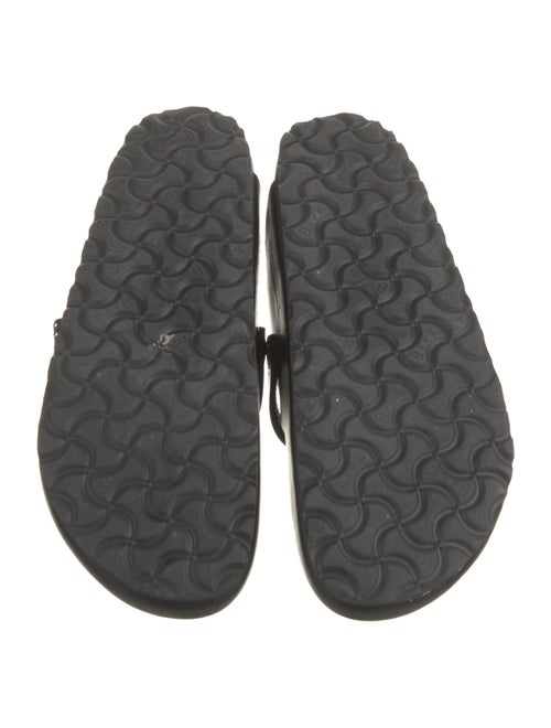 Manolo Blahnik x Birkenstock Leather Crystal Embellishments Mules