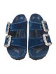 Manolo Blahnik x Birkenstock Velvet Crystal Embellishments Slides