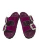 Manolo Blahnik x Birkenstock Velvet Crystal Embellishments Slides