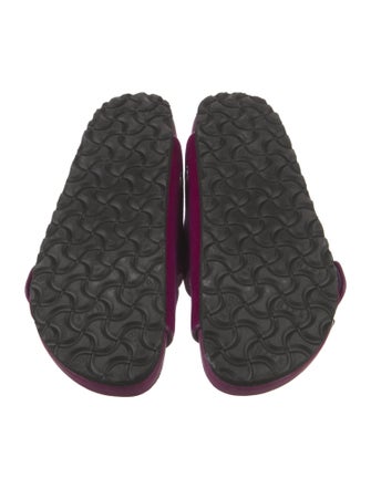 Manolo Blahnik x Birkenstock Velvet Crystal Embellishments Slides