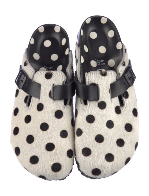 Manolo Blahnik x Birkenstock Ponyhair Polka Dot Print Ballet Flats
