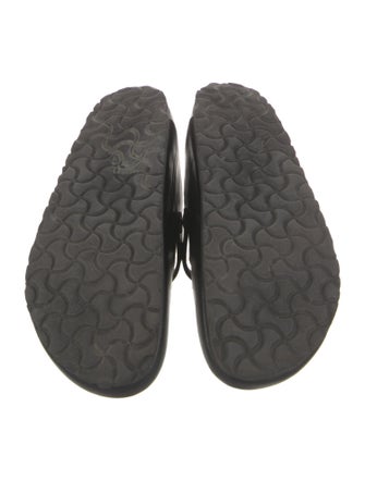 Manolo Blahnik x Birkenstock Leather Crystal Embellishments Mules