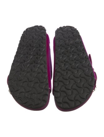 Manolo Blahnik x Birkenstock Velvet Crystal Embellishments Slides