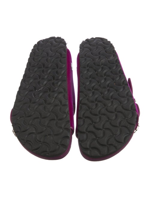 Manolo Blahnik x Birkenstock Velvet Crystal Embellishments Slides