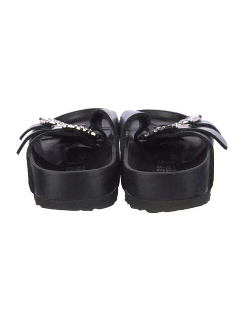 Manolo Blahnik x Birkenstock Leather Crystal Embellishments Slides