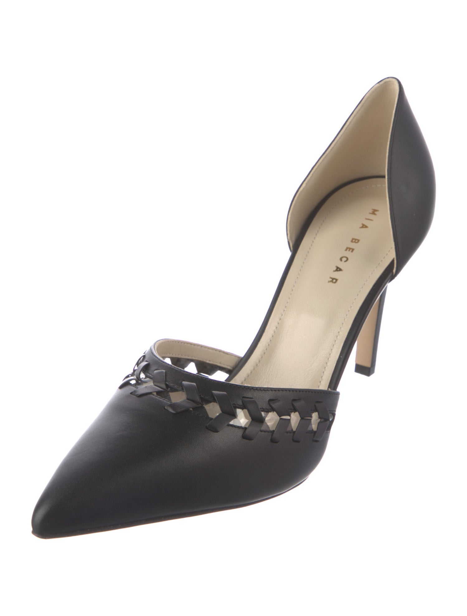 Mia Becar Leather D'Orsay Pumps