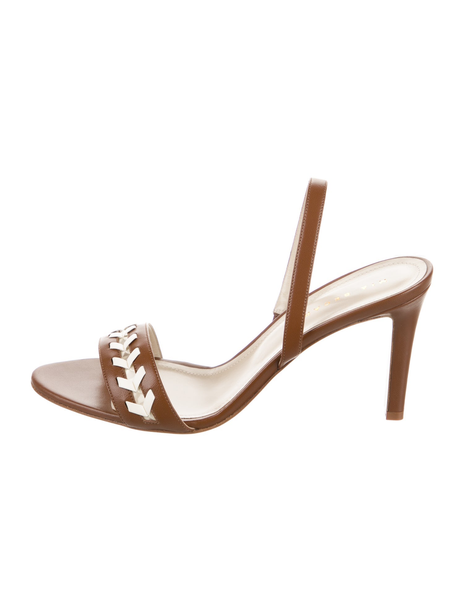 Mia Becar Leather Slingback Sandals