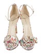 Mia Becar Satin Floral Print Sandals