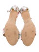 Mia Becar Satin Floral Print Sandals