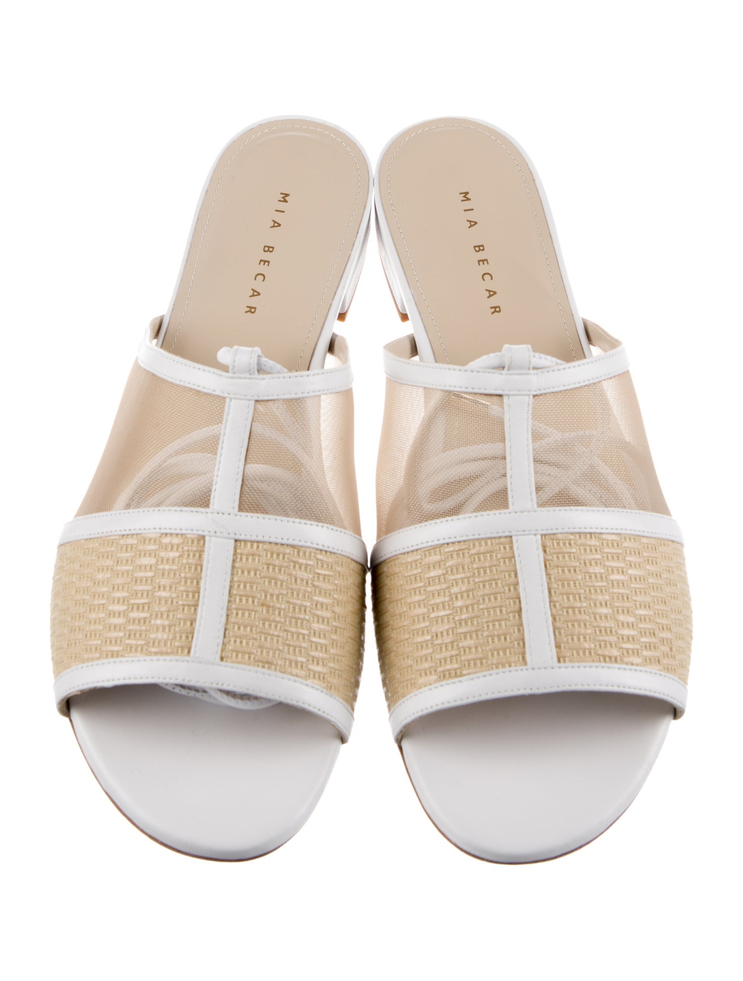 Mia Becar Raffia Printed Gladiator Sandals