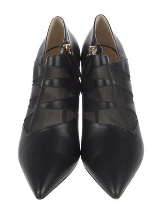 Mia Becar Leather Mesh Accents Pumps