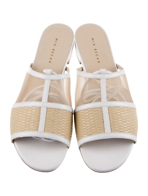 Mia Becar Raffia Printed Gladiator Sandals