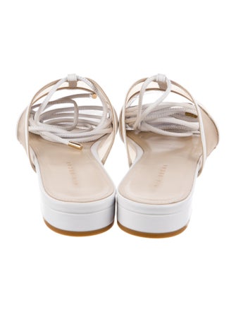 Mia Becar Raffia Printed Gladiator Sandals