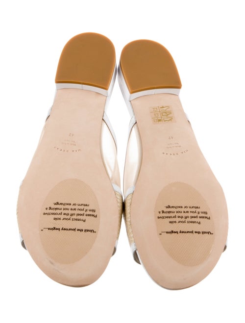 Mia Becar Raffia Printed Gladiator Sandals