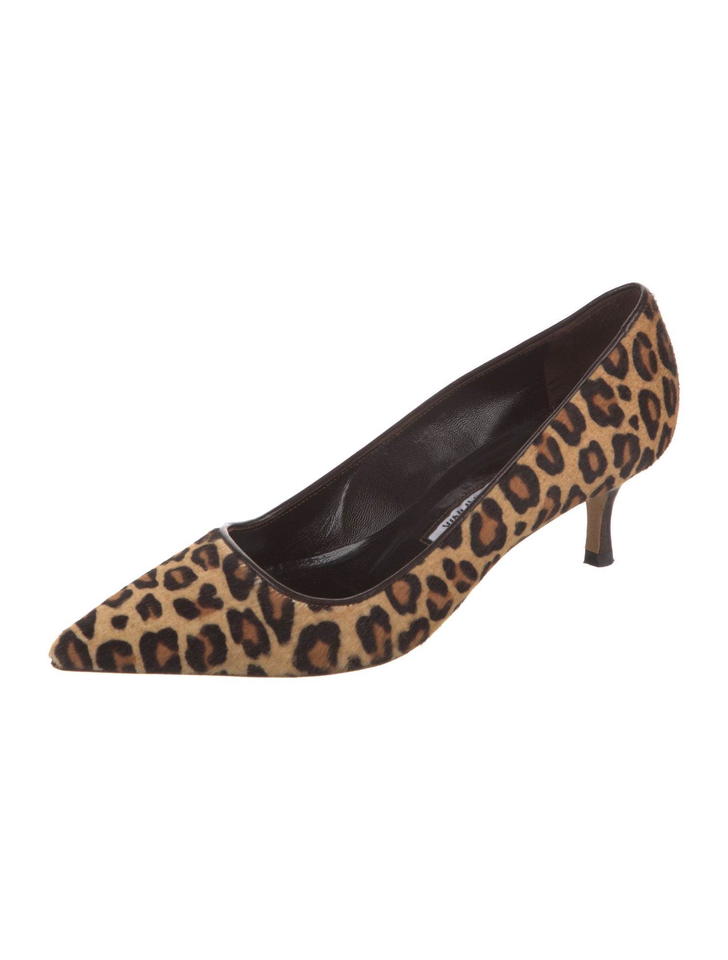 Manolo Blahnik x Rihanna Calf Hair Animal Print Pumps