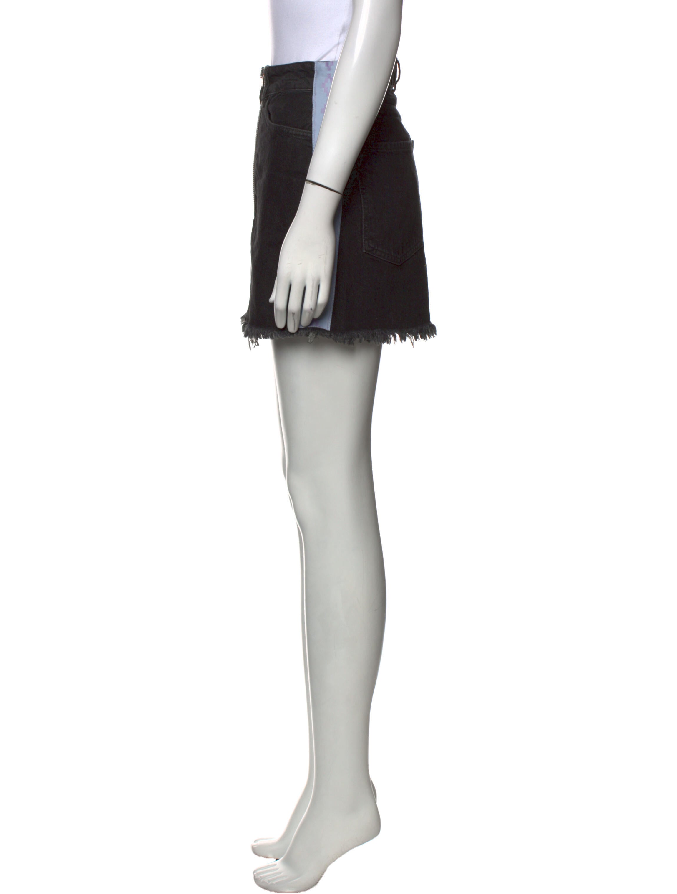 Marcelo Burlon Distressed Accents Mini Skirt
