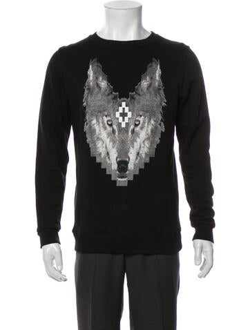Marcelo Burlon Sweaters Graphic Print Crew Neck Pullover XS