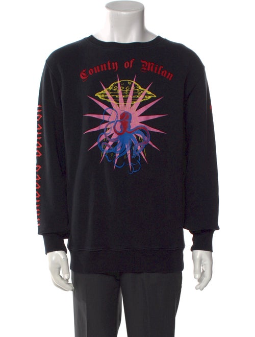 Marcelo Burlon Graphic Print Crew Neck Pullover