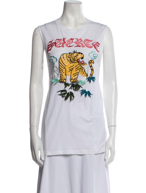 Marcelo Burlon Graphic Print Crew Neck Top