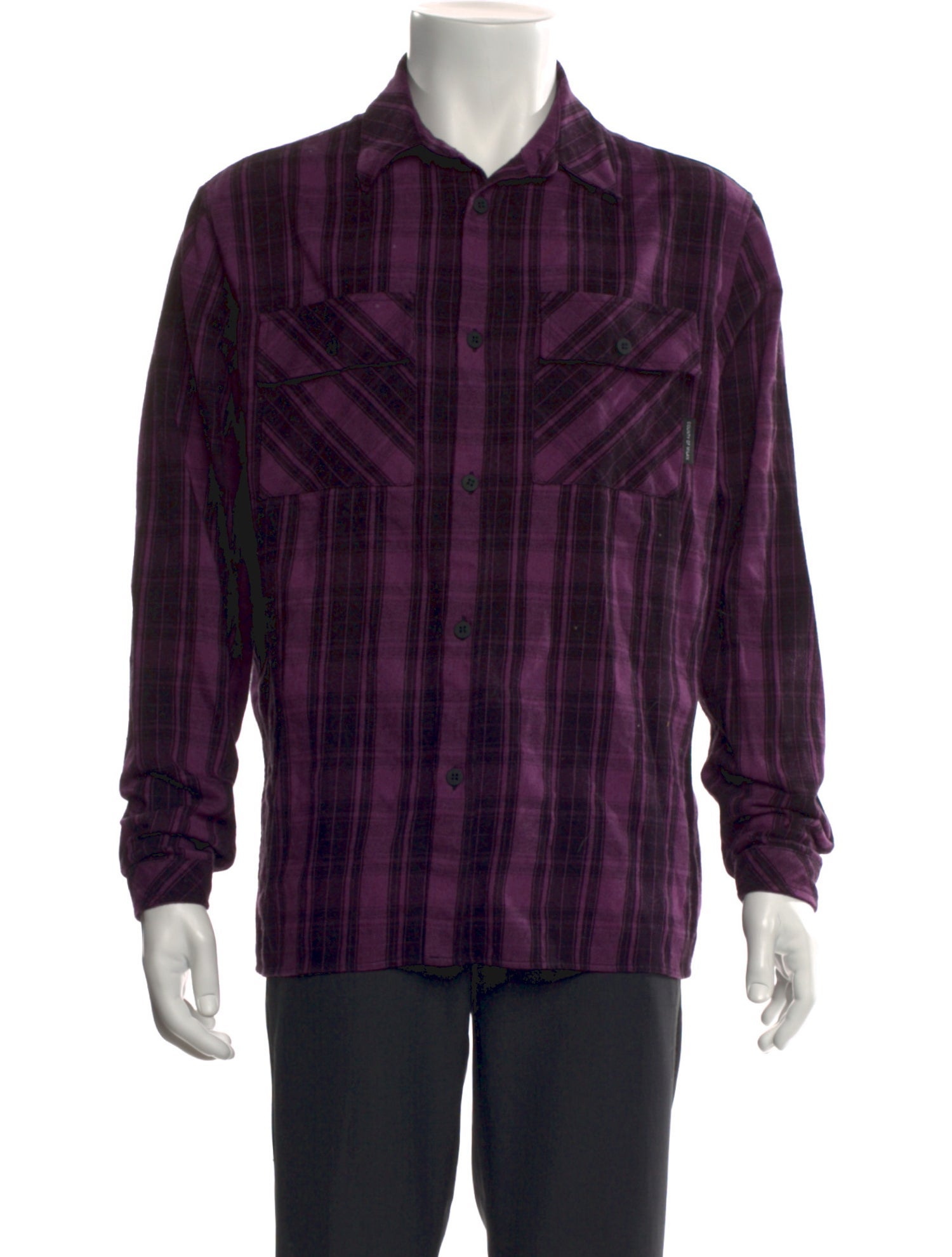 Marcelo Burlon Plaid Print Long Sleeve Western Shirt