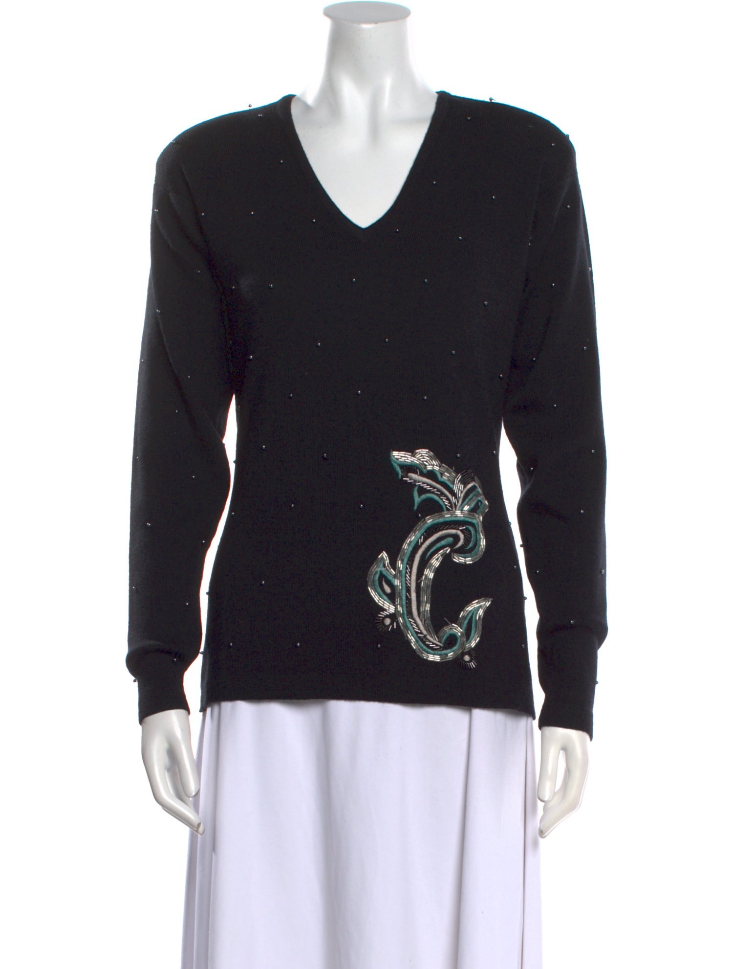 Marisa Christina Wool V-Neck Sweater