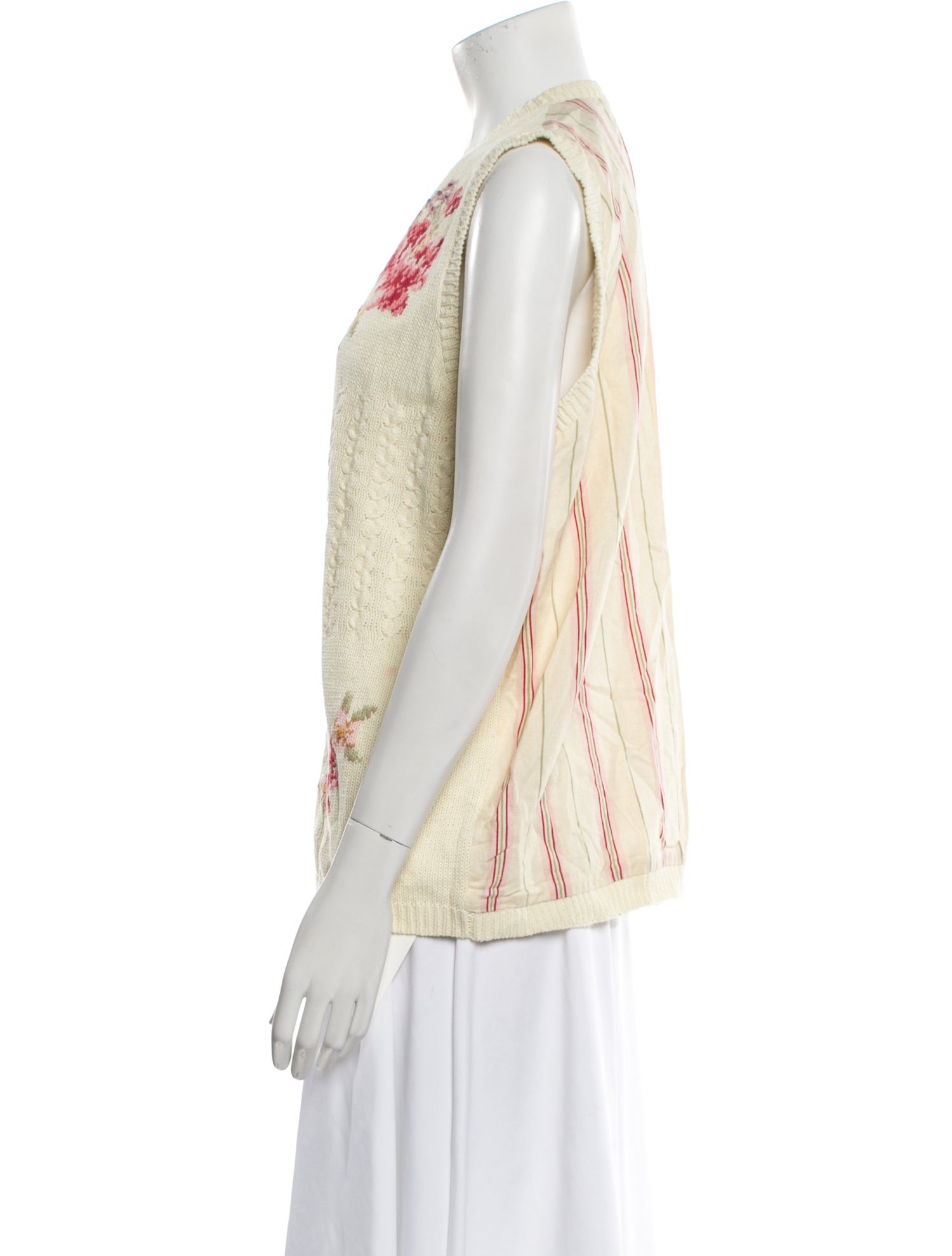 Marisa Christina Patterned V-Neck Sweater