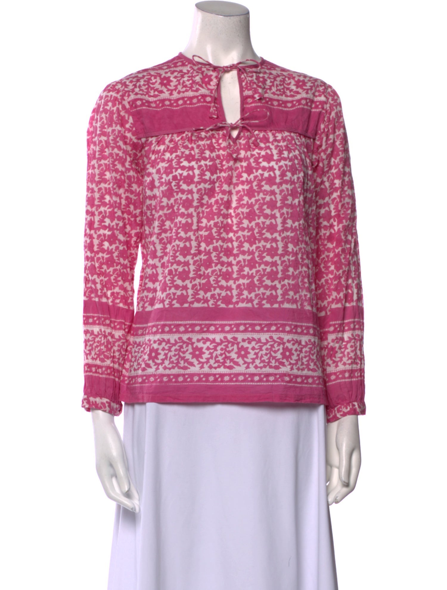Marta Cucciniello Printed Mock Neck Blouse