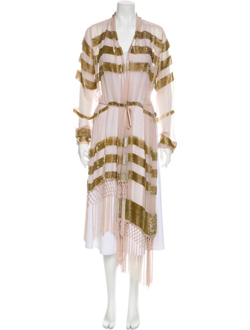 Alice McCall Striped Coat Gold