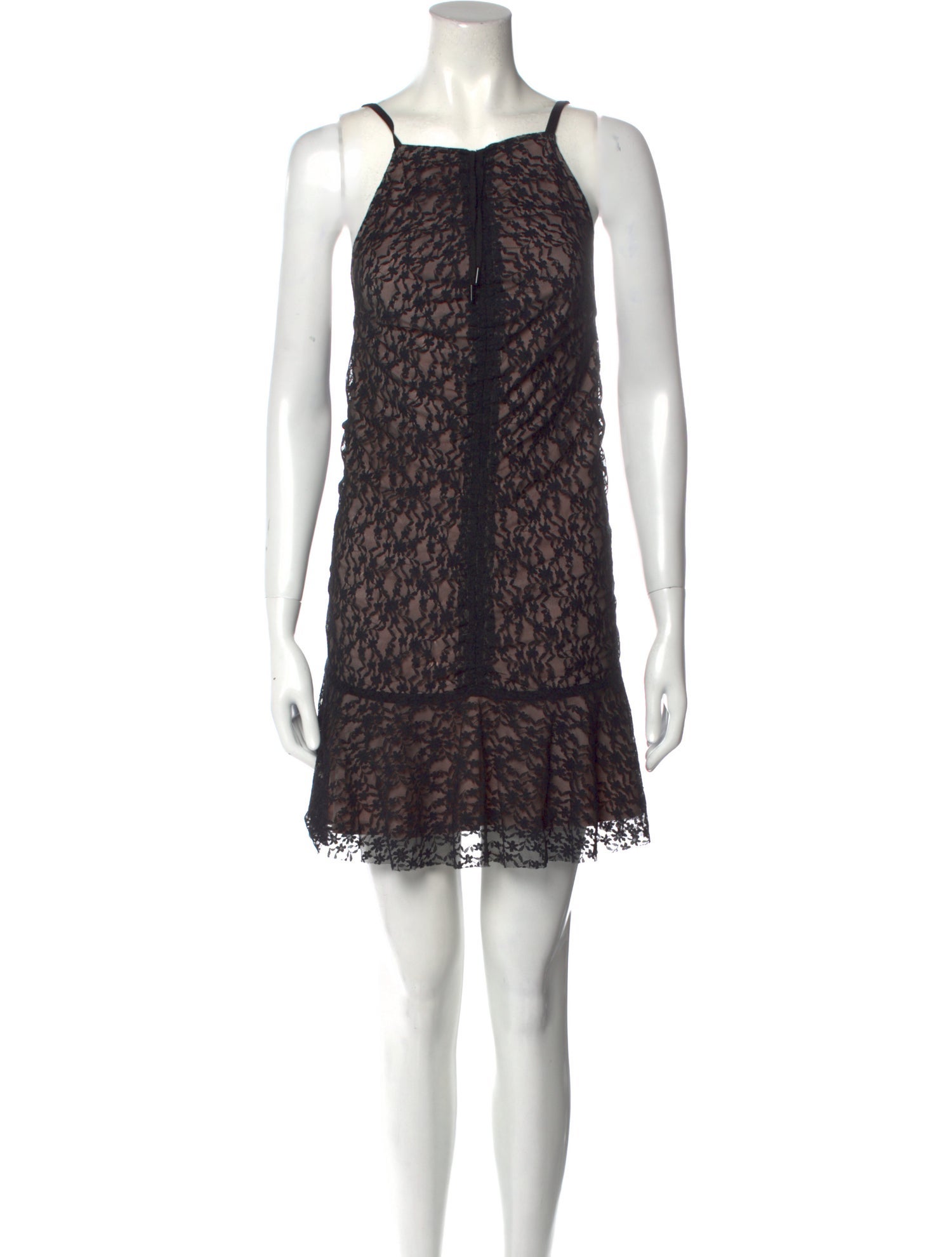 Alice McCall Lace Pattern Mini Dress in Black, Women's US2, UK6 | XS Alice McCall Lace Pattern Mini Dress in Black, Women's US2, UK6 | XS