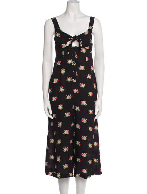 Alice McCall Floral Print Square Neckline Jumpsuit