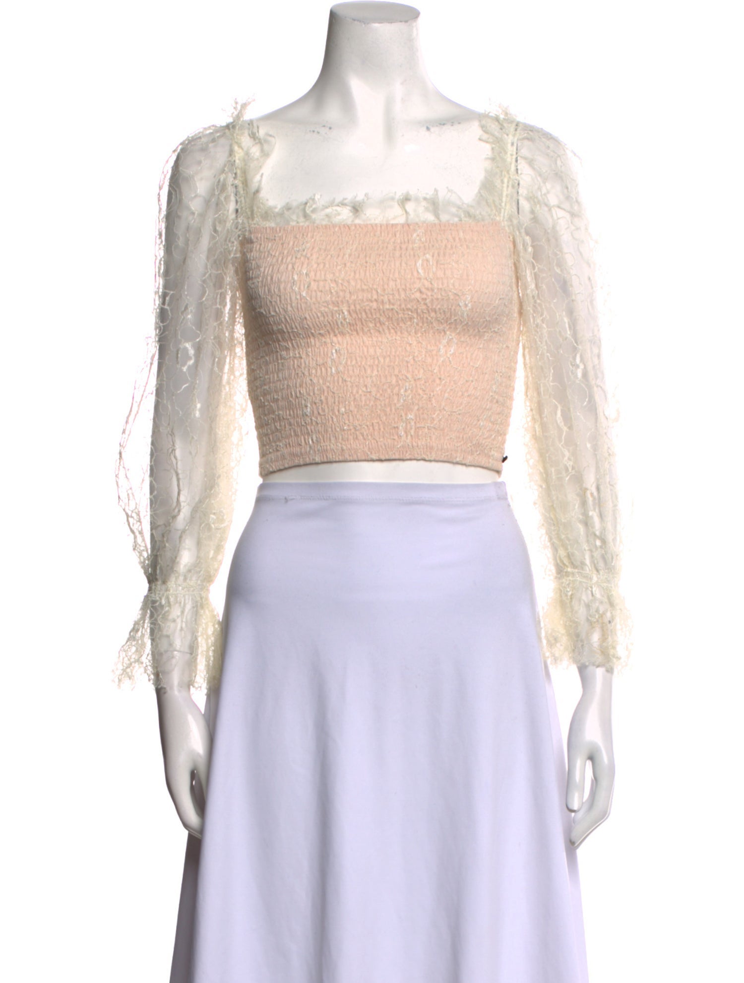 Alice McCall Nylon Square Neckline Crop Top