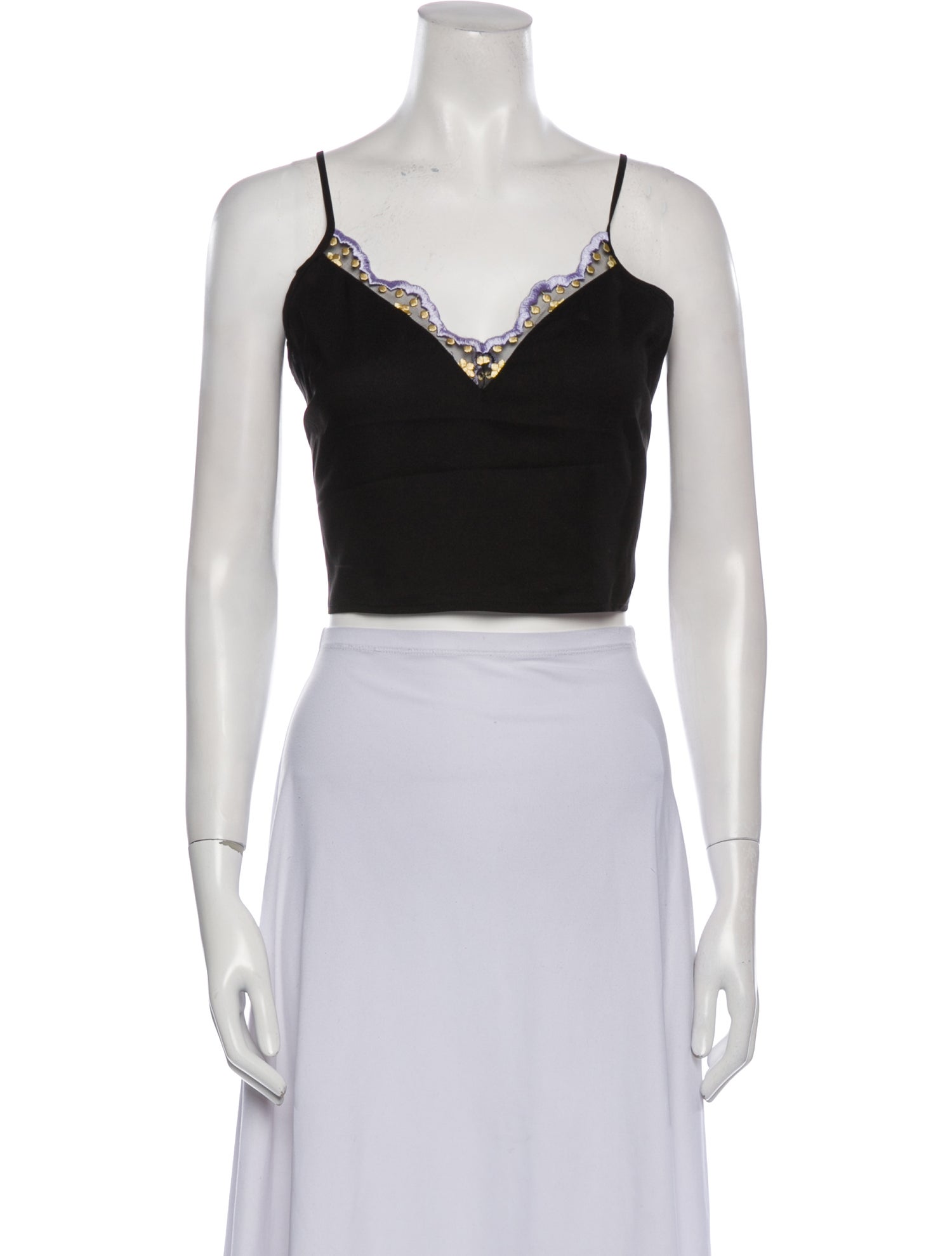 Alice McCall V-Neck Sleeveless Crop Top