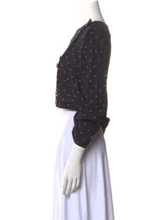 Alice McCall Polka Dot Print Crew Neck Crop Top