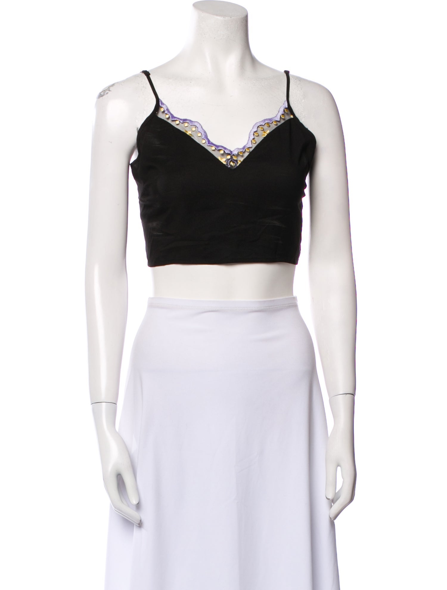 Alice McCall V-Neck Sleeveless Crop Top