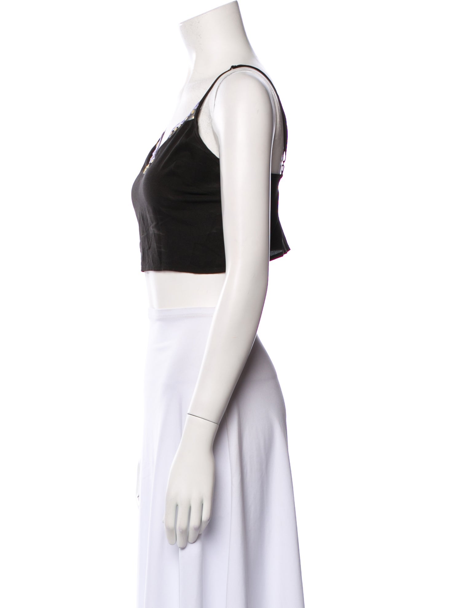 Alice McCall V-Neck Sleeveless Crop Top