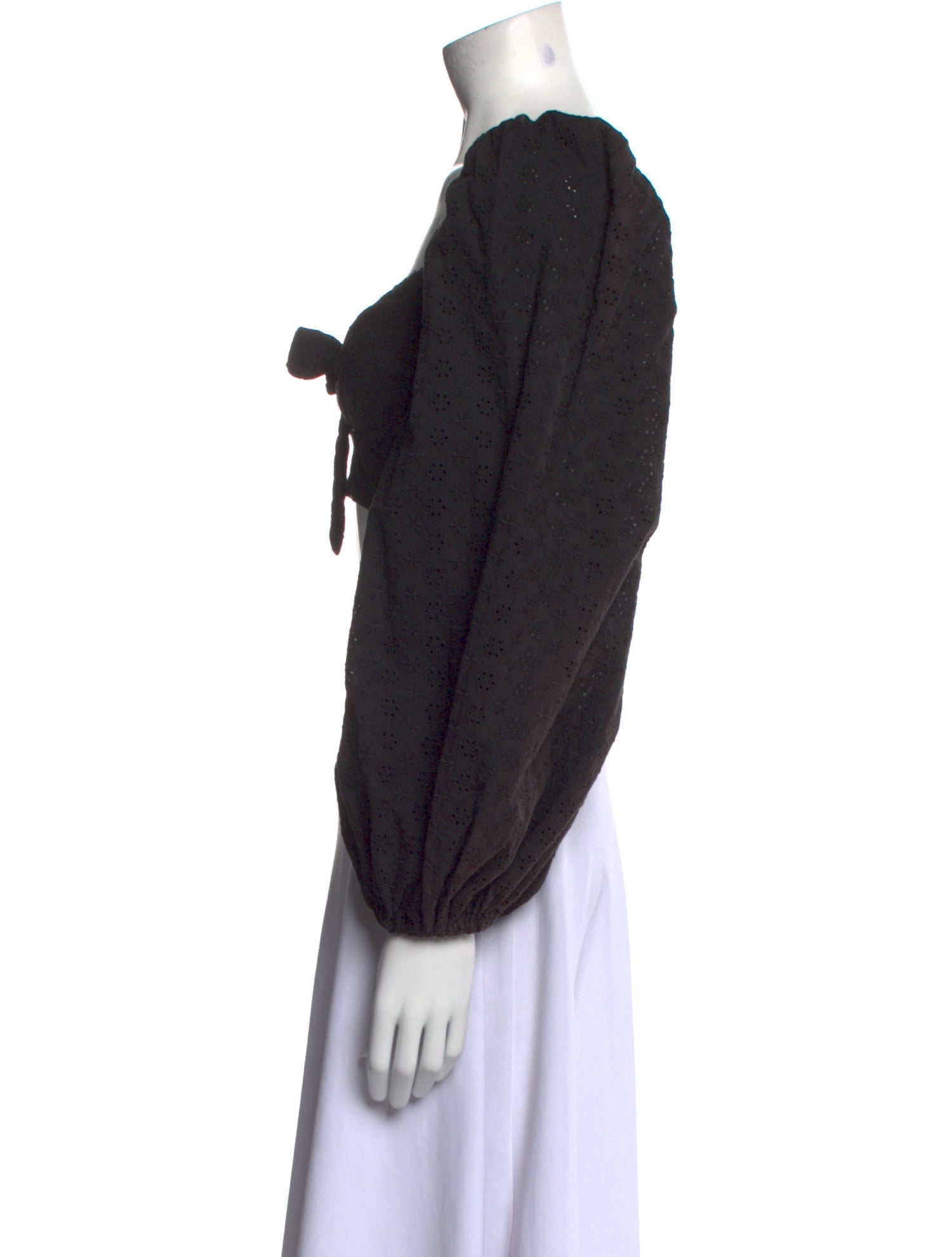 Alice McCall V-Neck Long Sleeve Crop Top