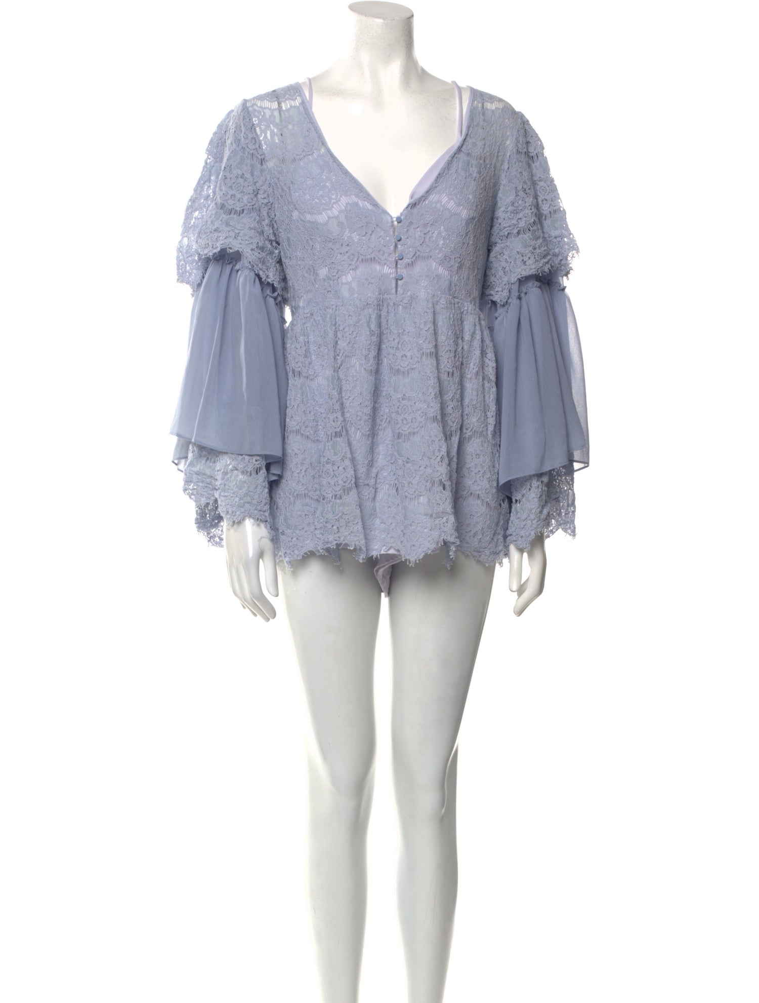 Alice McCall Lace Pattern V-Neck Romper