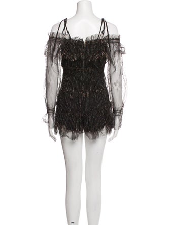 Alice McCall Striped Square Neckline Romper