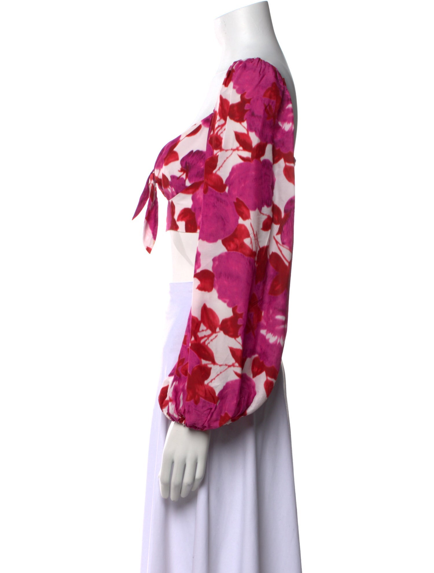 Alice McCall Floral Print Square Neckline Crop Top