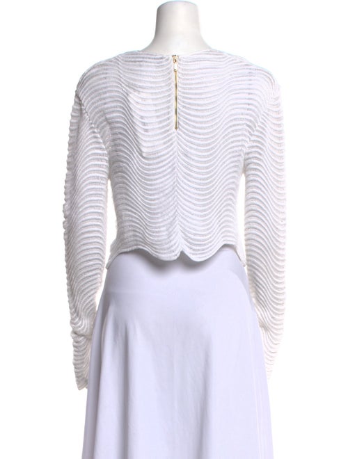 Alice McCall Striped Crew Neck Crop Top