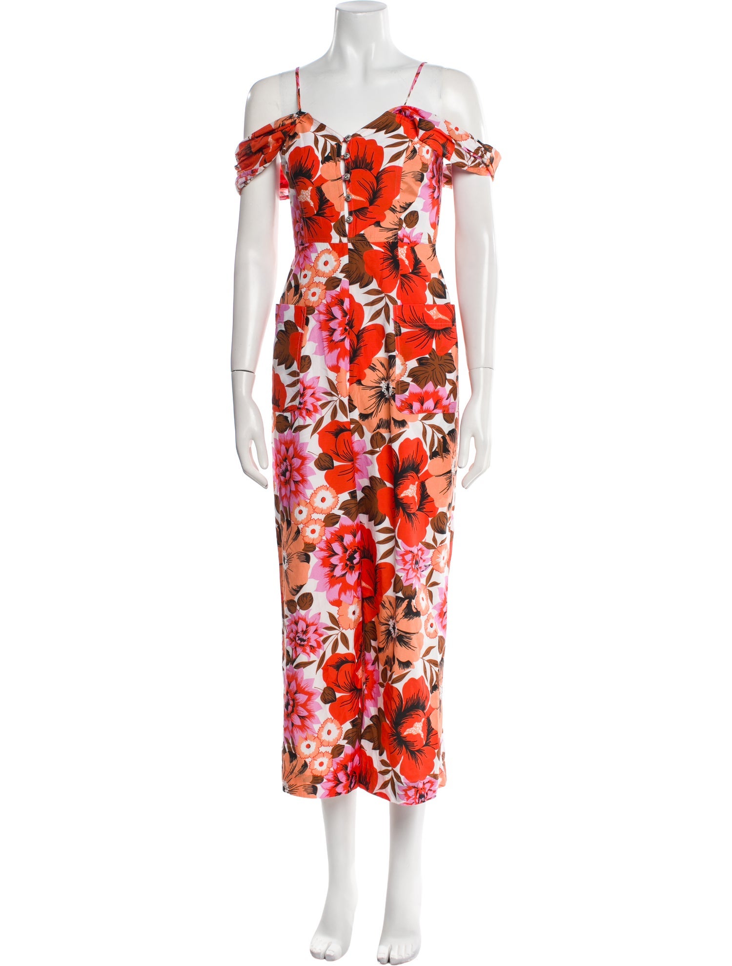 Alice McCall Floral Print Off-The-Shoulder Jumpsuit